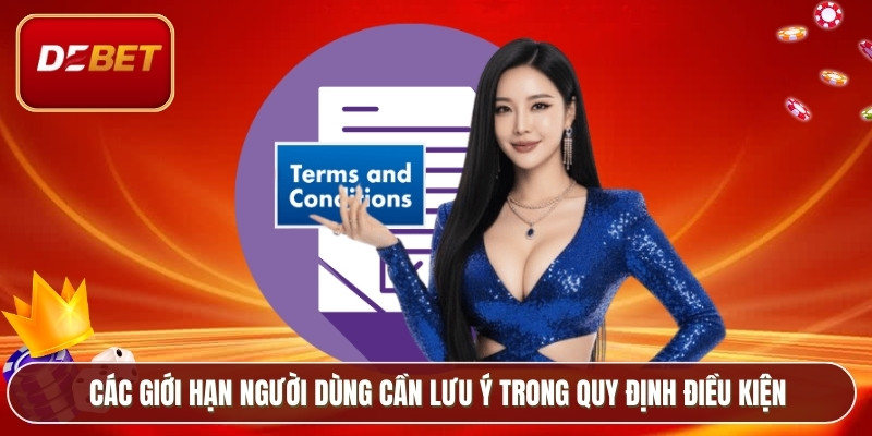 Các giới hạn người dùng cần lưu ý trong quy định điều kiện