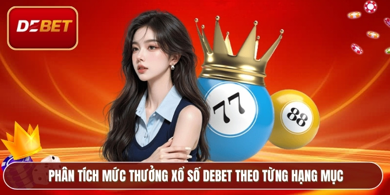 Phân tích mức thưởng xổ số Debet theo từng hạng mục
